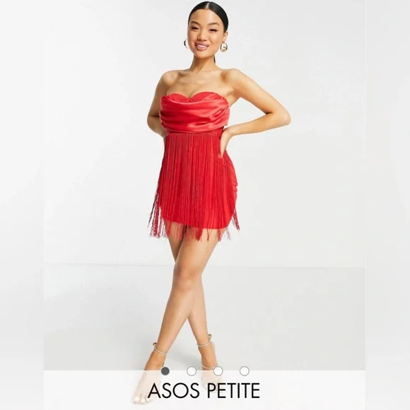 asos petite red dress ASOS Petite size 6 Bodycon Stretch Cutout Dress Burgundy